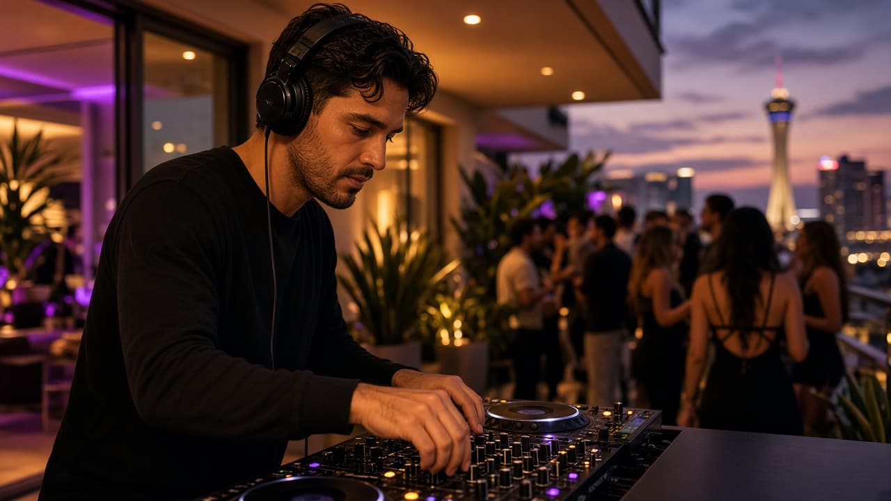 DJ setup at a private Nashville event