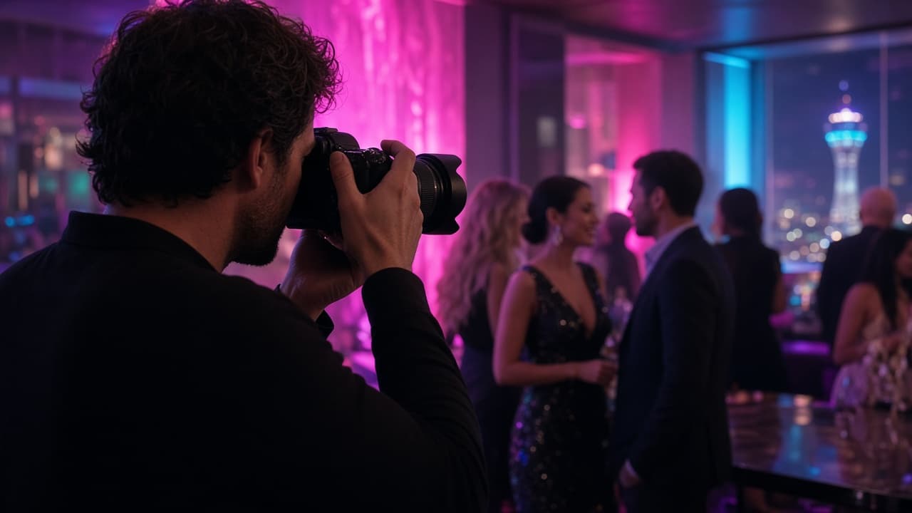 Photographer capturing a Nashville party