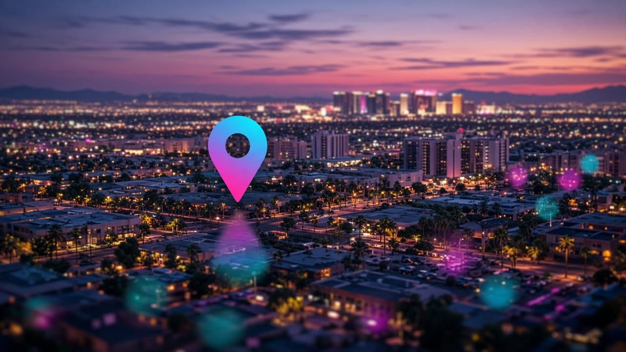 Map pin over a Nashville neighborhood